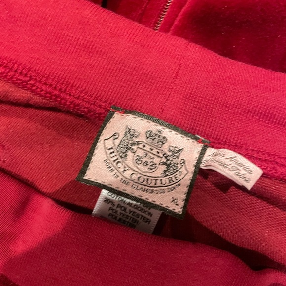 2 for 1   BOGO Juicy Couture Women's Red and Black Velour sweat suits - Picture 5 of 8